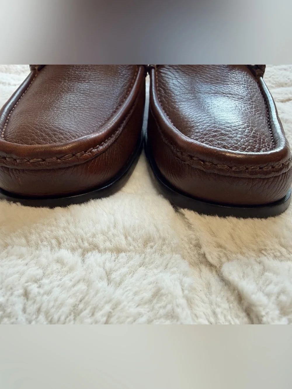 $950 Salvatore Ferragamo Gancini Buckle Leather Strap Slip-On Loafer 11.5 D